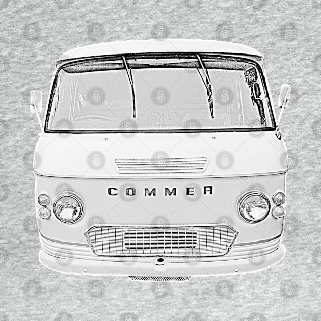 Commer PB classic light van monochrome photo by soitwouldseem